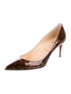Christian Louboutin Patent Leather Animal Print Pumps
