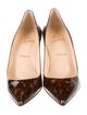 Christian Louboutin Patent Leather Animal Print Pumps