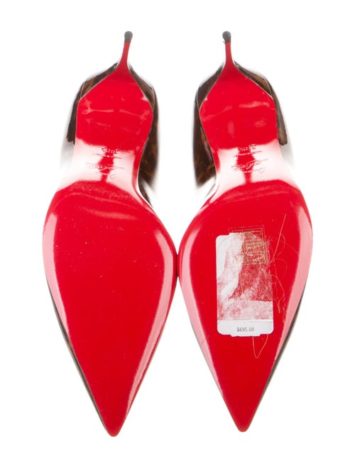 Christian Louboutin Patent Leather Animal Print Pumps