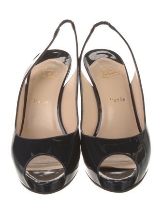 Christian Louboutin Patent Leather Slingback Pumps