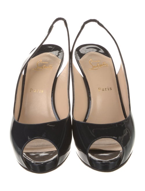 Christian Louboutin Patent Leather Slingback Pumps