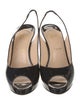 Christian Louboutin Patent Leather Slingback Pumps