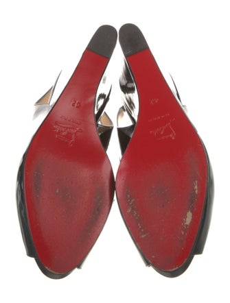Christian Louboutin Patent Leather Slingback Pumps