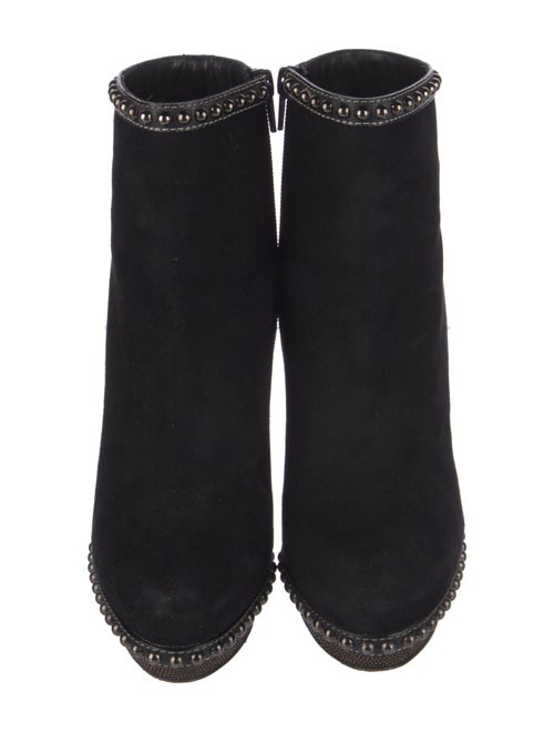 Christian Louboutin Suede Colorblock Pattern Boots