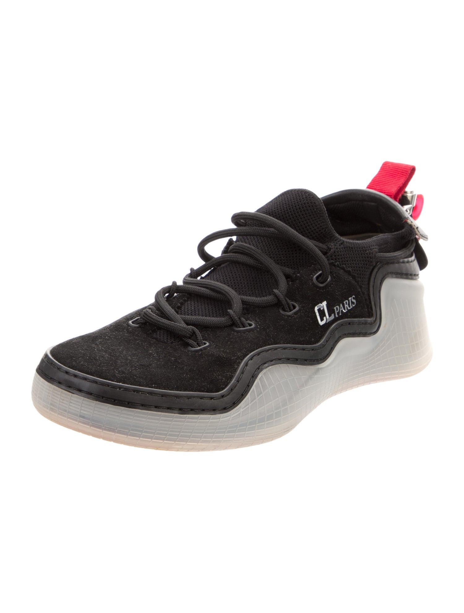 Christian Louboutin Spike Accents Suede Sneakers