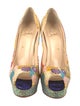 Christian Louboutin Printed Glitter Accents Pumps
