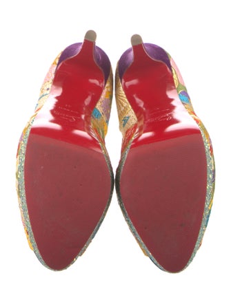 Christian Louboutin Printed Glitter Accents Pumps