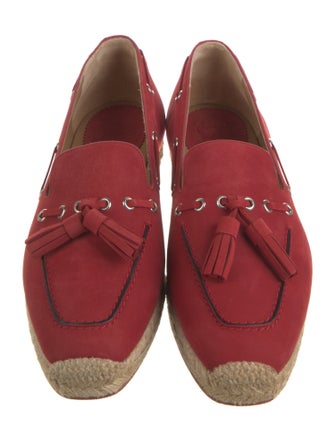 Christian Louboutin Rockstud Accents Suede Espadrilles