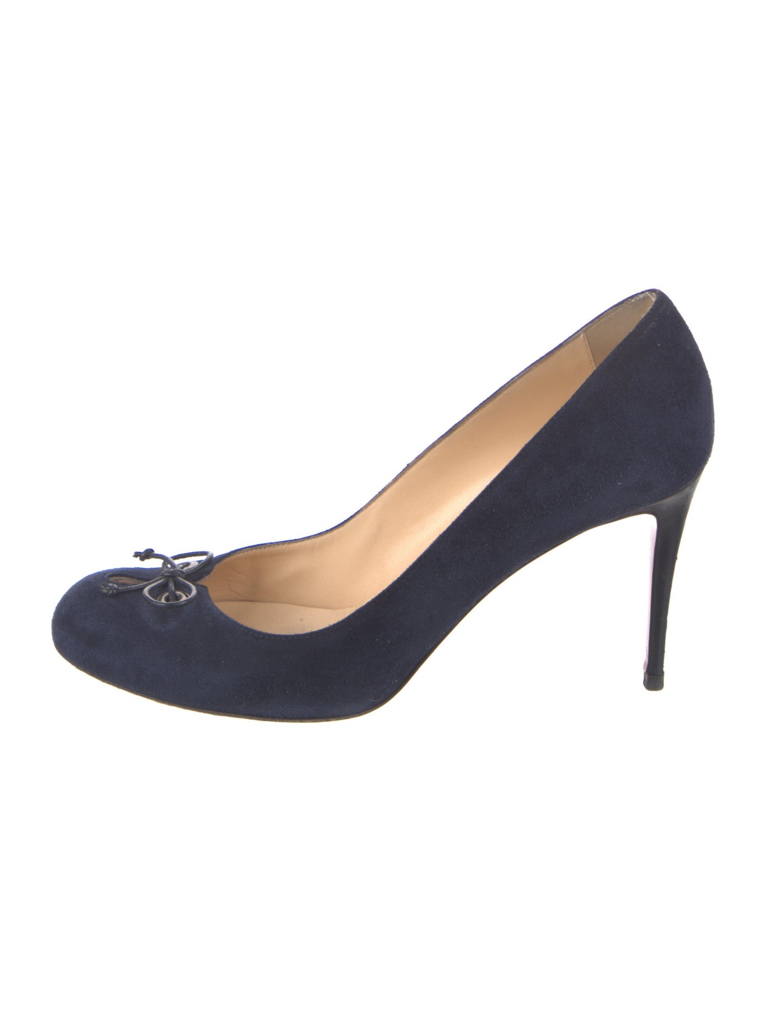 Christian Louboutin Suede Bow Accents Pumps