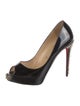 Christian Louboutin Patent Leather Studded Accents Pumps
