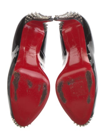 Christian Louboutin Patent Leather Studded Accents Pumps