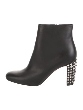 Christian Louboutin Spike Accents Leather Boots