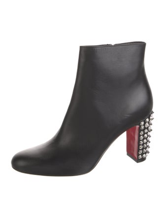 Christian Louboutin Spike Accents Leather Boots