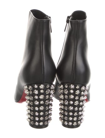 Christian Louboutin Spike Accents Leather Boots