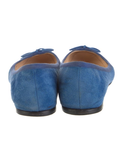 Christian Louboutin Suede Bow Accents Ballet Flats