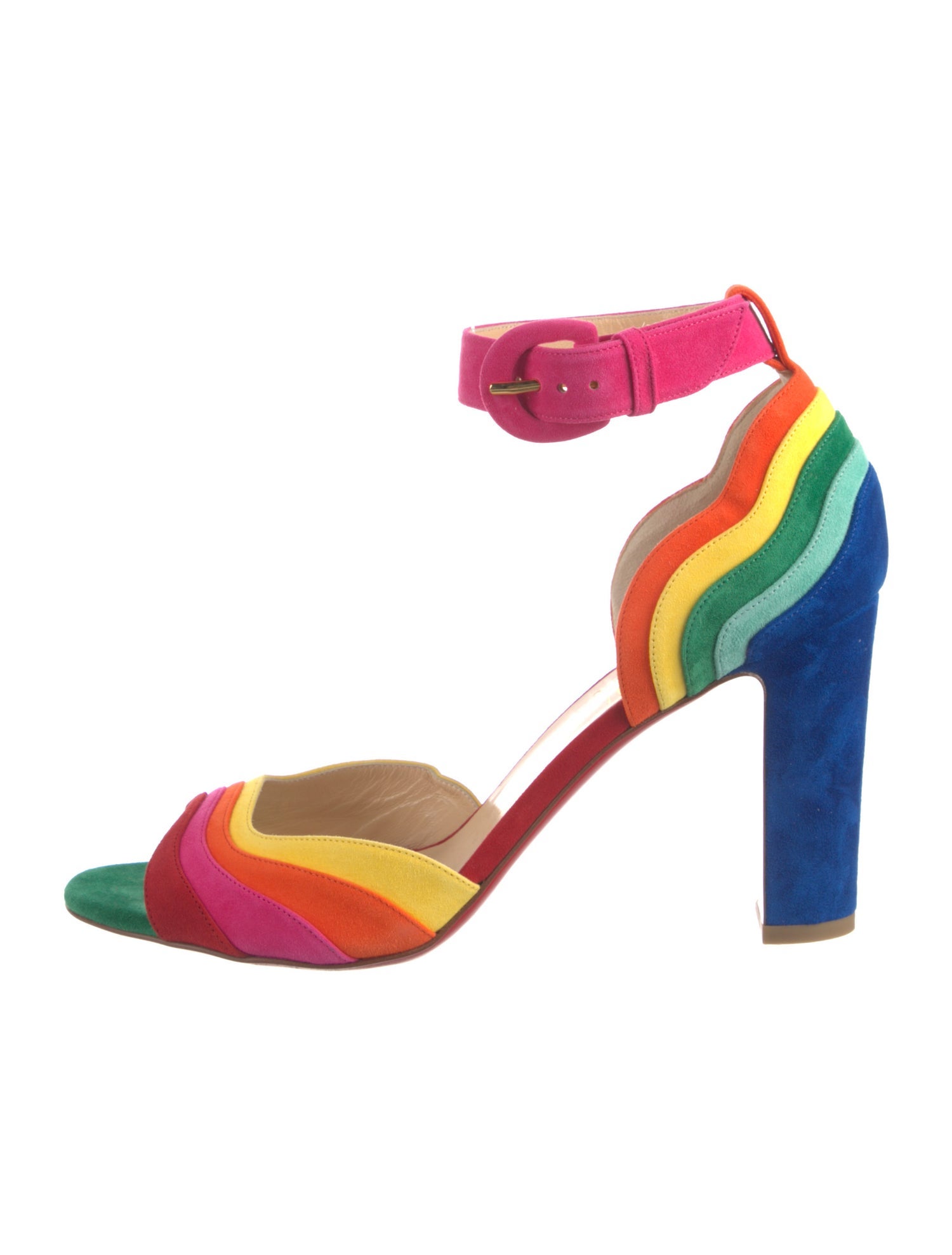 Christian Louboutin Suede Printed Sandals