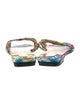 Christian Louboutin Silk Printed Slides