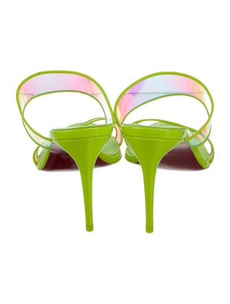 Christian Louboutin PVC Leather Trim Embellishment Slides