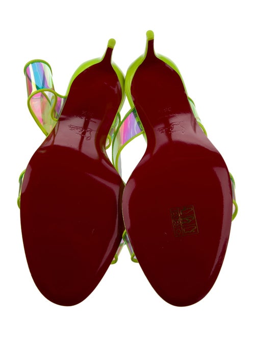 Christian Louboutin PVC Leather Trim Embellishment Slides