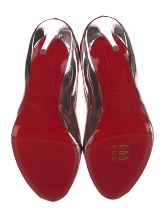 Christian Louboutin Patent Leather Studded Accents T-Strap Pumps