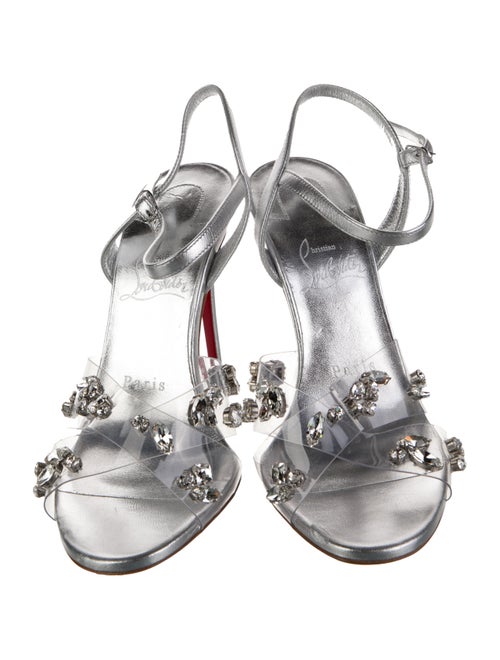 Christian Louboutin PVC Crystal Embellishments Sandals