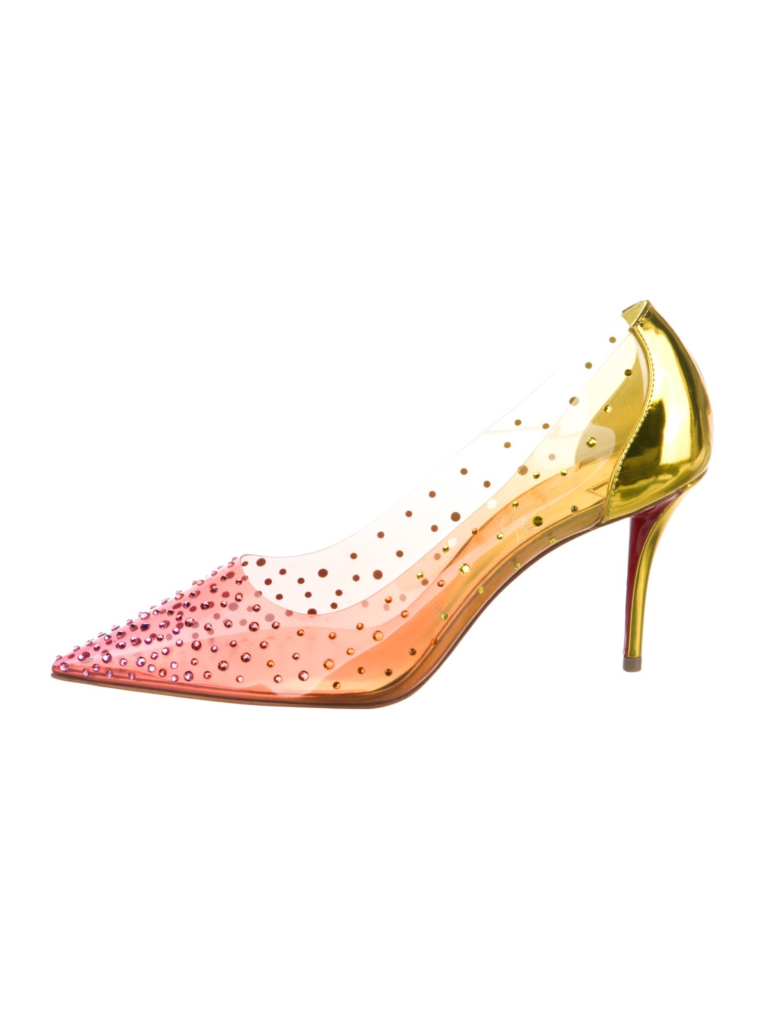 Christian Louboutin PVC Colorblock Pattern Pumps