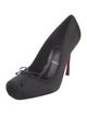 Christian Louboutin Satin Bow Accents Pumps