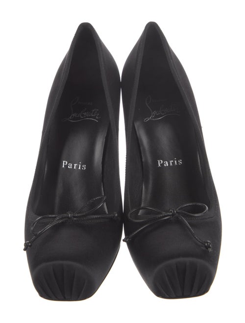 Christian Louboutin Satin Bow Accents Pumps