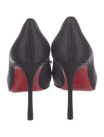 Christian Louboutin Satin Bow Accents Pumps
