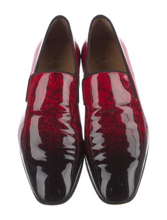 Christian Louboutin Patent Leather Printed Loafers