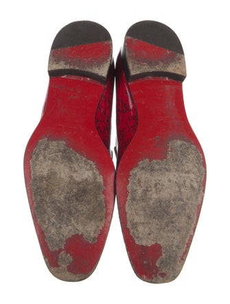 Christian Louboutin Patent Leather Printed Loafers