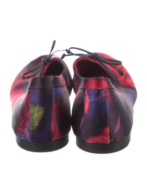 Christian Louboutin Satin Floral Print Ballet Flats