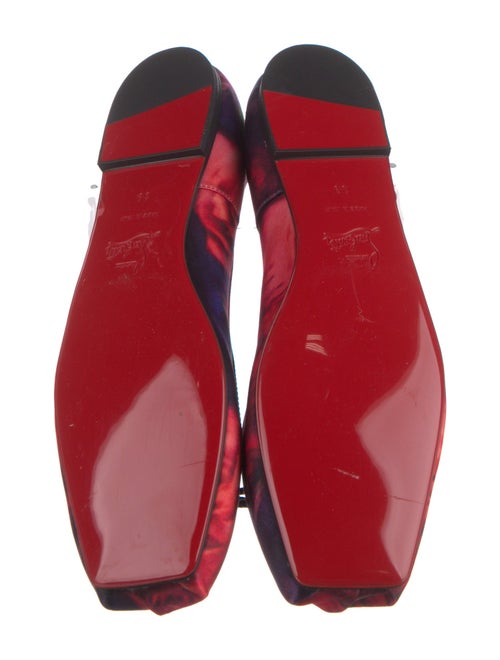 Christian Louboutin Satin Floral Print Ballet Flats