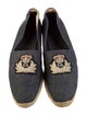 Christian Louboutin Denim Embroidered Accent Espadrilles
