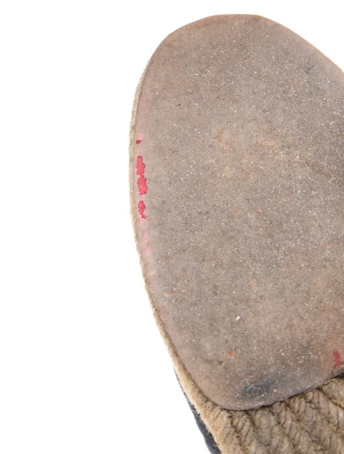 Christian Louboutin Denim Embroidered Accent Espadrilles