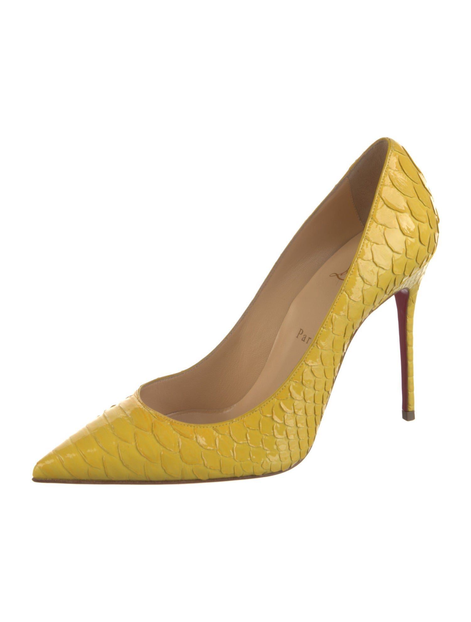 Christian Louboutin Python Animal Print Pumps