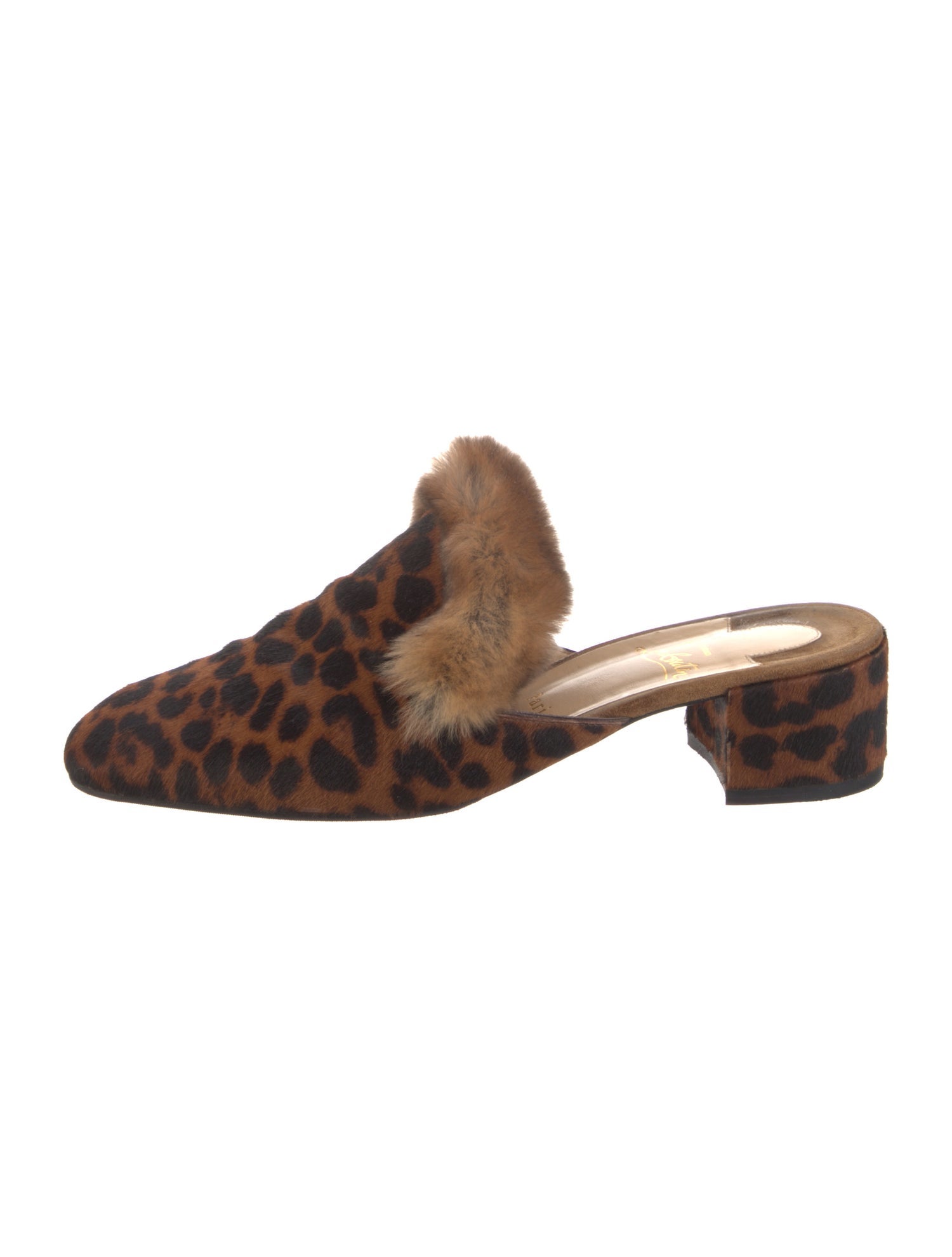 Christian Louboutin Ponyhair Animal Print Mules
