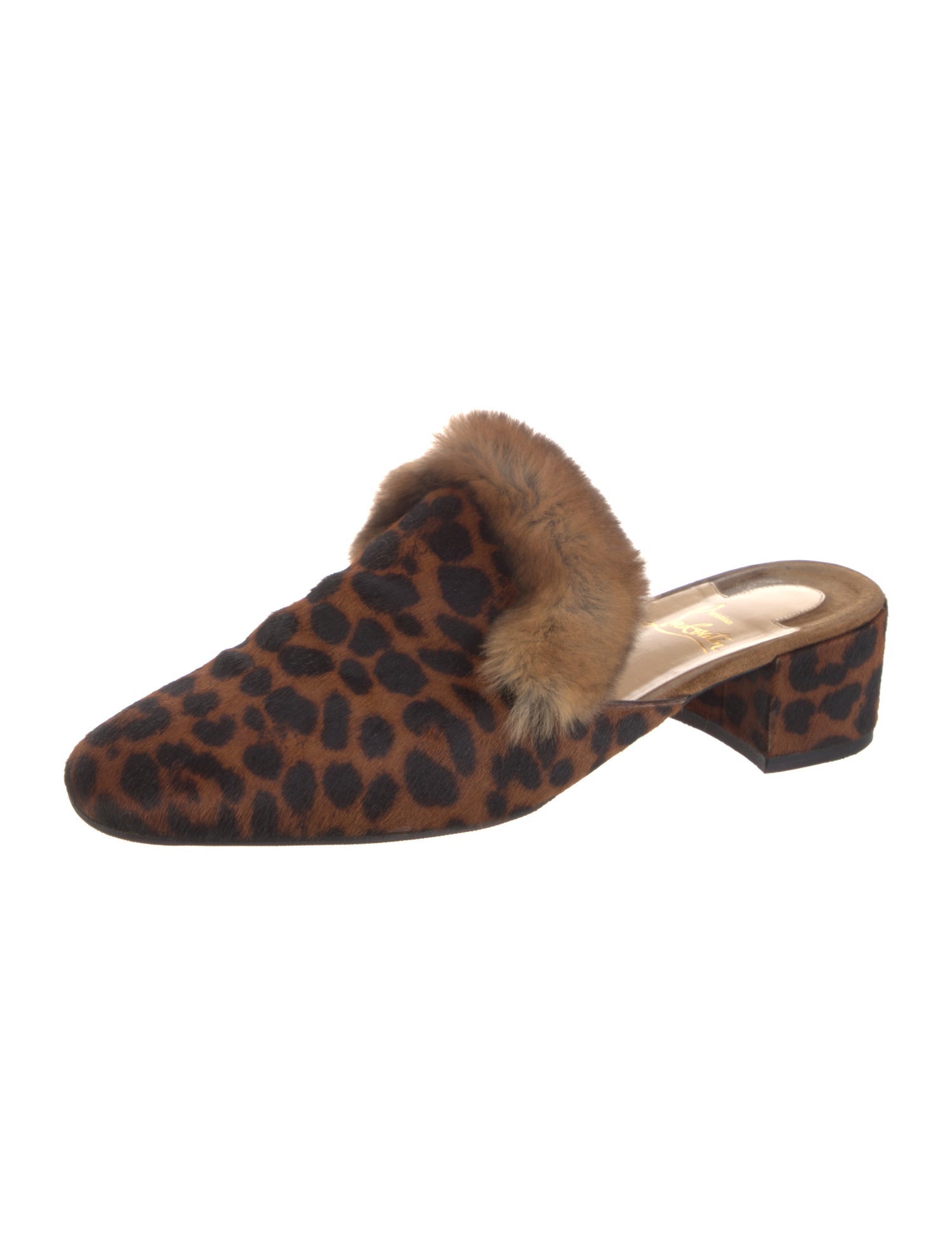 Christian Louboutin Ponyhair Animal Print Mules