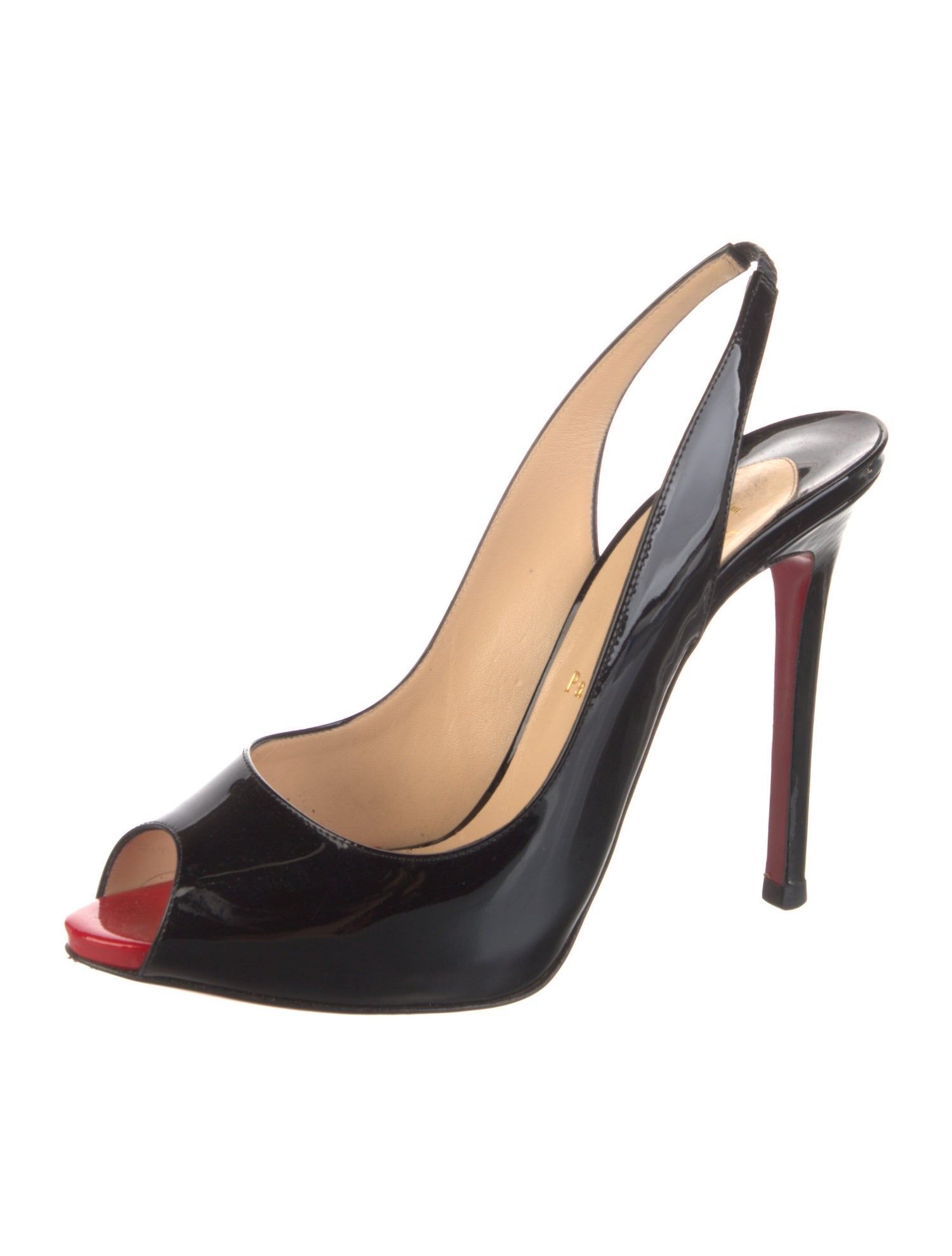 Christian Louboutin Patent Leather Slingback Pumps