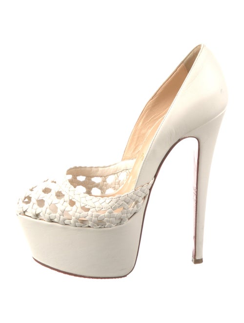 Christian Louboutin Leather Lasercut Accents Pumps