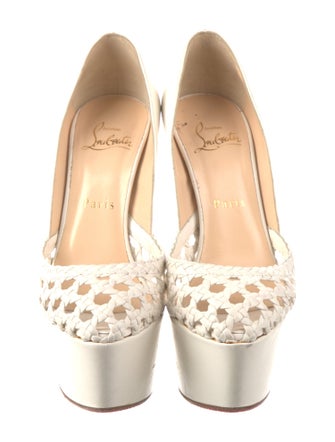Christian Louboutin Leather Lasercut Accents Pumps