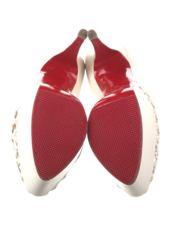 Christian Louboutin Leather Lasercut Accents Pumps