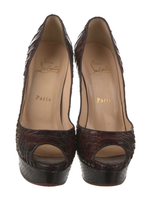Christian Louboutin Snakeskin Animal Print Pumps