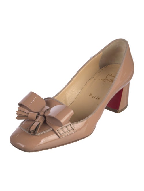 Christian Louboutin Patent Leather Bow Accents Pumps