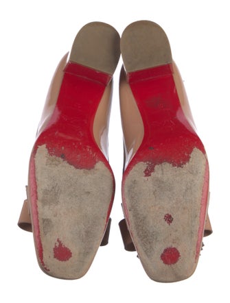 Christian Louboutin Patent Leather Bow Accents Pumps