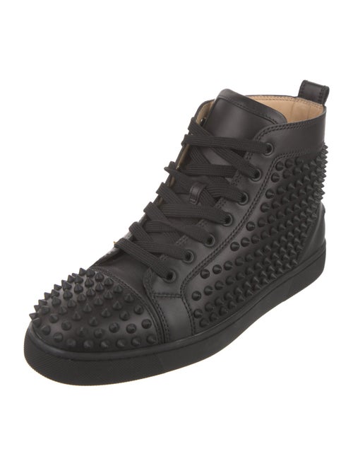 Christian Louboutin Spike Accents Leather Sneakers