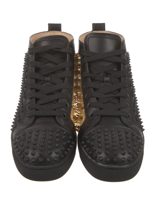 Christian Louboutin Spike Accents Leather Sneakers