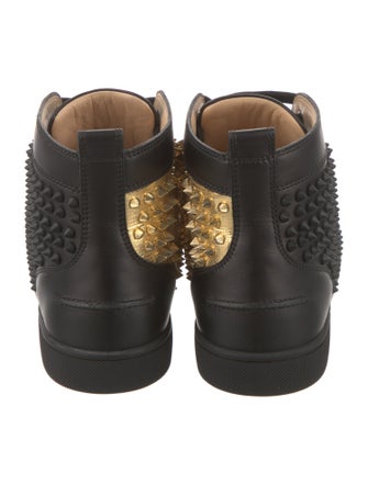Christian Louboutin Spike Accents Leather Sneakers
