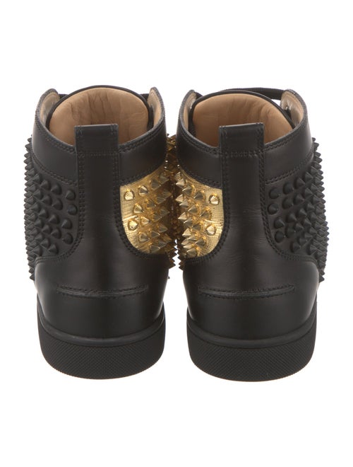 Christian Louboutin Spike Accents Leather Sneakers