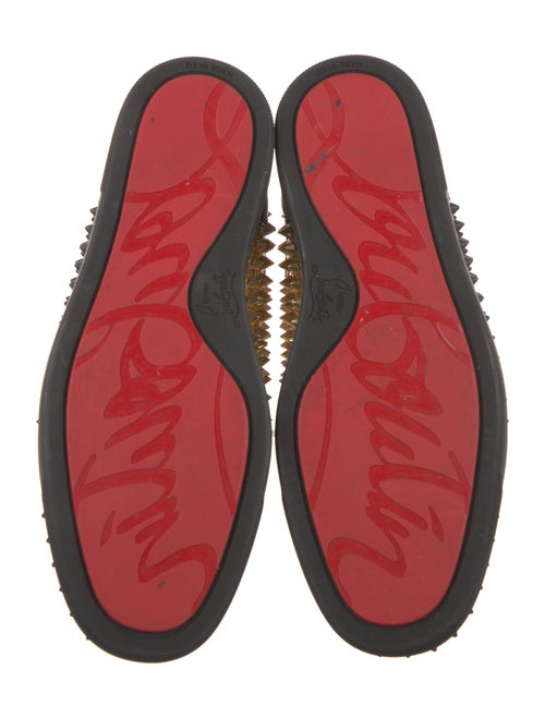 Christian Louboutin Spike Accents Leather Sneakers